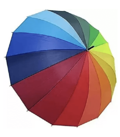 Rainbow Umbrella Rain High Density Heavy Canopy for Resistant A2 Umbrella  (Multicolor) - Image 2